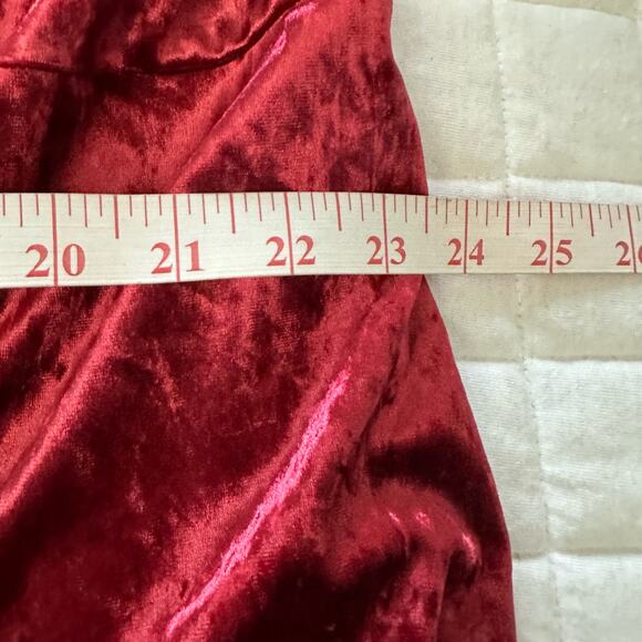 TORRID 3 Womens Jacket 3X Red Crushed Velvet Open Front Long Line Witchy Grunge - Picture 8 of 11